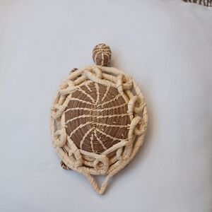 4/$60 Handwoven Turtle Basket Trinket Box